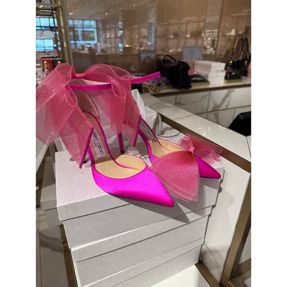 Jimmy choo hot pink bow heel - Picture 3 of 6
